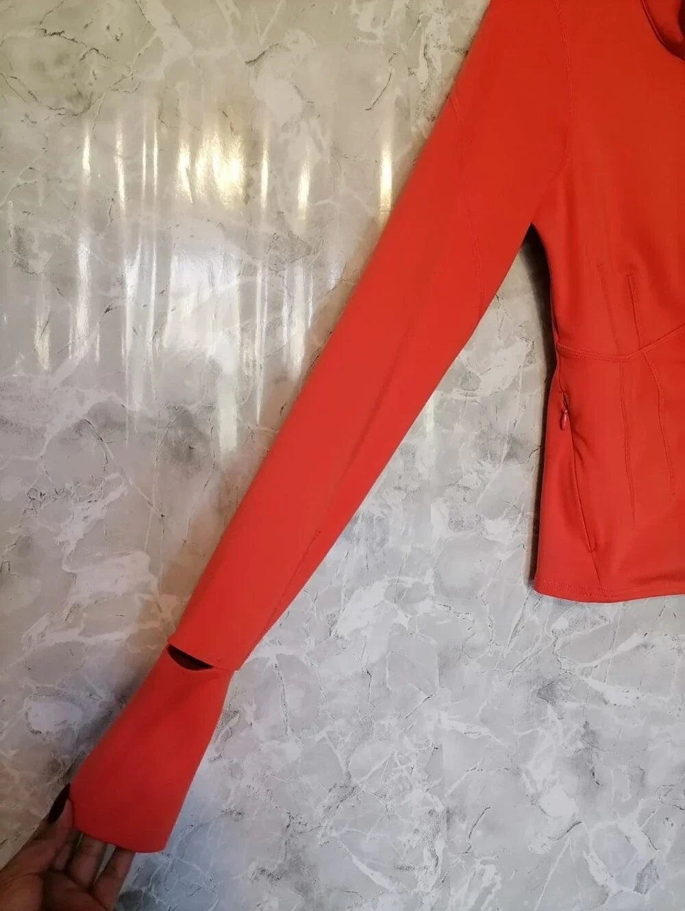 Free People Movement Run The Course Athletic Top Orange Mockneck Women Sz small
